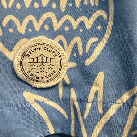 Brooklyn Cloth Mens Swim Trunks elastic waist front pockets Size Large - Picture 3 of 10